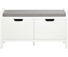 Laikymo suoliukas, SoBuy FSR63-II-W, 91x30x50 cm, baltas
