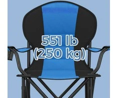 Songmics Sulankstoma paplūdimio kėdė, kempingo kėdė, pakraunama iki 250 kg