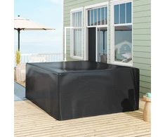Lauko baldų komplektas Aosom Baldų užvalkalas 235x190x90 cm Juodas PE