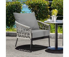 Lauko baldų komplektas Promotions Kėdės pagalvių rinkinys 2 vnt. 64x64x15 cm ir 80x65x18 cm baltos