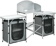 Promotions Sulankstomas stovyklavimo stalas, 172,7x48,3x110,5 cm, pilkas