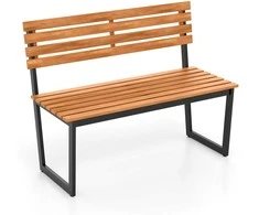 Promotions Lauko suoliukas, 109.2x55.9x83.8 cm, juodas, akacijos mediena
