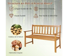 Lauko baldų komplektas Promotions Lauko suoliukas 2 asmenims 122x56x86 cm natūralus