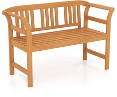 Lauko baldų komplektas Promotions Lauko dvivietė sofa 119.4x50.8x78.7 cm natūrali mediena