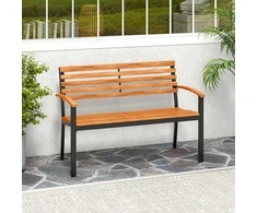 Promotions Lauko suoliukas, 119.4x58.4x86.4 cm, juodas, akacijos medis