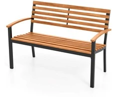 Promotions Lauko suoliukas, 119.4x58.4x86.4 cm, juodas, akacijos medis