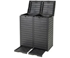 Promotions Lauko šiukšlių dėžė, 135 l, 77x40x86 cm, juoda