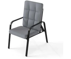 Promotions Lauko kėdžių komplektas, 2 vnt., 81x56x60/101 cm, pilka, metalas