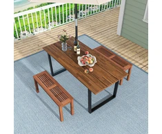 Lauko baldų komplektas Promotions Lauko suoliukas 2 vietų 100,3x30,5x47 cm natūralus