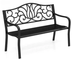 Promotions Lauko sodo suoliukas, 127x61x88,9 cm, juodas