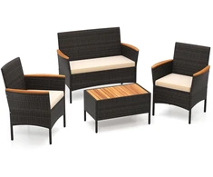 Lauko baldų komplektas Promotions Lauko sofos komplektas 22x23.5x32 cm Rudas ratanas