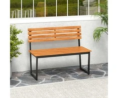 Promotions Lauko suoliukas, 109.2x55.9x83.8 cm, juodas, akacijos mediena
