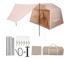 Lauko baldų komplektas Promotions Palapinė stovyklavimui 253x213x183 cm Chaki Oxford audinys