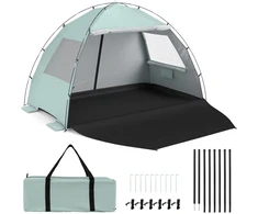 Lauko baldų komplektas Promotions Paplūdimio palapinė 259.1x149.9x160 cm Žalia saulės apsaugos poliesterio medžiaga