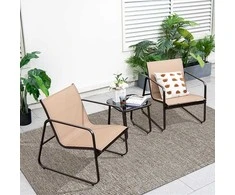 Promotions Lauko baldų komplektas, 3 dalių, 77x61x75 cm, rudas