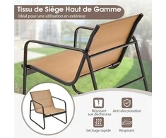 Promotions Lauko baldų komplektas, 3 dalių, 77x61x75 cm, rudas