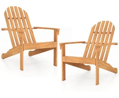 Lauko baldų komplektas Promotions Sodo kėdės Adirondack, 2 vnt., 94x66x86 cm, natūralaus akacijos medžio