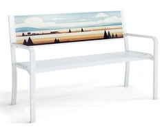 Promotions Sodo suoliukas, 128x53x81.5 cm, baltas