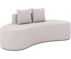 Promotions Sofa, Apmušta lenkta sofa, 199,4x96,5x68,6 cm, Pilka