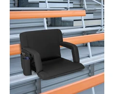 Lauko baldų komplektas Promotions Stadiono sėdynė su nugaros atrama 62,2x50,8x44,5 cm juoda