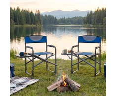 Lauko baldų komplektas Promotions Stovyklavimo kėdė 81.3x45.7x87.6 cm Mėlyna Sulankstoma
