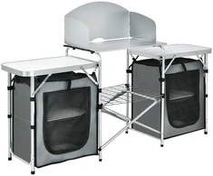 Promotions Sulankstomas stovyklavimo stalas, 172,7x48,3x110,5 cm, pilkas