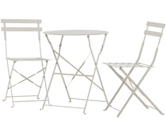 Lauko baldų komplektas Venture Design Kavinės komplektas Tao, smėlio spalvos, plienas