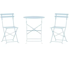 Lauko baldų komplektas Venture Design Kavinės komplektas, šviesiai mėlynas, sulankstomas