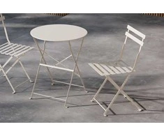 Lauko baldų komplektas Venture Design Kavinės komplektas Tao, smėlio spalvos, plienas
