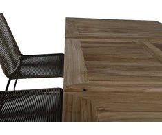 Lauko baldų komplektas Venture Design Valgomojo komplektas Panama stalas 152x210 cm juodas