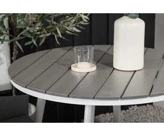 Lauko baldų komplektas Venture Design Valgomojo stalas ir kėdžių komplektas Break 90 cm balta pilka