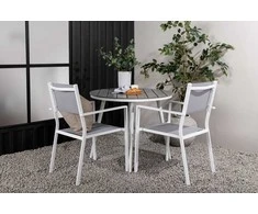 Venture Design Valgomojo komplektas Break Copacabana 90 cm Balta Pilka