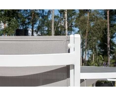 Lauko baldų komplektas Venture Design Valgomojo stalas ir fotelio komplektas 140 cm, baltas ir pilkas, Aintwood