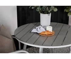 Lauko baldų komplektas Venture Design Valgomojo komplektas Break Santorini 90x90 cm Baltas Aliuminis Sulankstomas