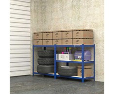 Songmics Didelio atsparumo lentynos 650 kg mėlynos spalvos