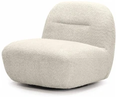 Lounge kėdė, BOCHIC, 82x83x73 cm, Kreminė