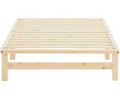 Homestyle4U Viengulė lova, 100x28x200 cm, ruda