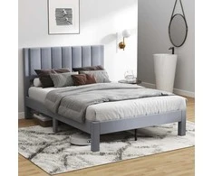 Lova Promotions Platformos lovos rėmas, aptrauktas audiniu, 200x140 cm, pilkas