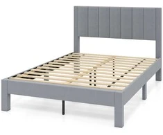 Lova Promotions Platformos lovos rėmas, aptrauktas audiniu, 200x140 cm, pilkas