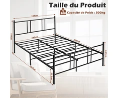 Lova Promotions Lovos rėmas Platform 207x140x101 cm juodas