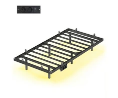 Lova Songmics Lovos rėmas 180x200 cm Juodas metalas