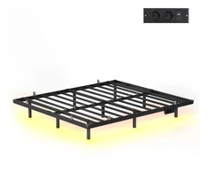 Lova Songmics Lovos rėmas 180x200x26 cm Juodas metalas