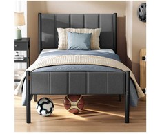 Lova Songmics Lovos rėmas 207x91,5x104 cm Pilkas plienas