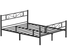 Lova Songmics Vasagle Juodos spalvos metalinis viengulės lovos rėmas