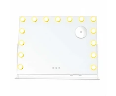 Songmics LED kosmetinis veidrodis su 15 lempučių ir 10 kartų padidinimu