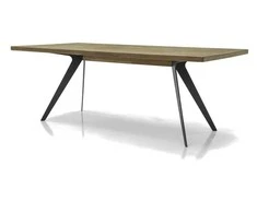 Valgomojo stalas, 200 x 75 x 100 cm, Massa, rudas
