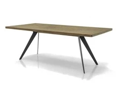 Valgomojo stalas, 200 x 75 x 100 cm, Massa, rudas