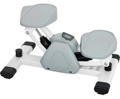 SPORTNOW Mini-steperis namams su LCD ekranu, aukštyn-žemyn steperis su neslystančiais pedalais, steperis namų treniruoklis iki 100 kg, kojų treniruotėms, namų biuro fitneso pratimams, pilkas