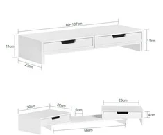 SoBuy monitoriaus stovas su 2 skyriais BBF04-W