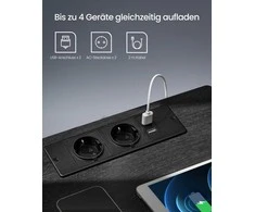 Songmics Vasagle Naktinė spintelė su moderniu uosio juodumo LED apšvietimu